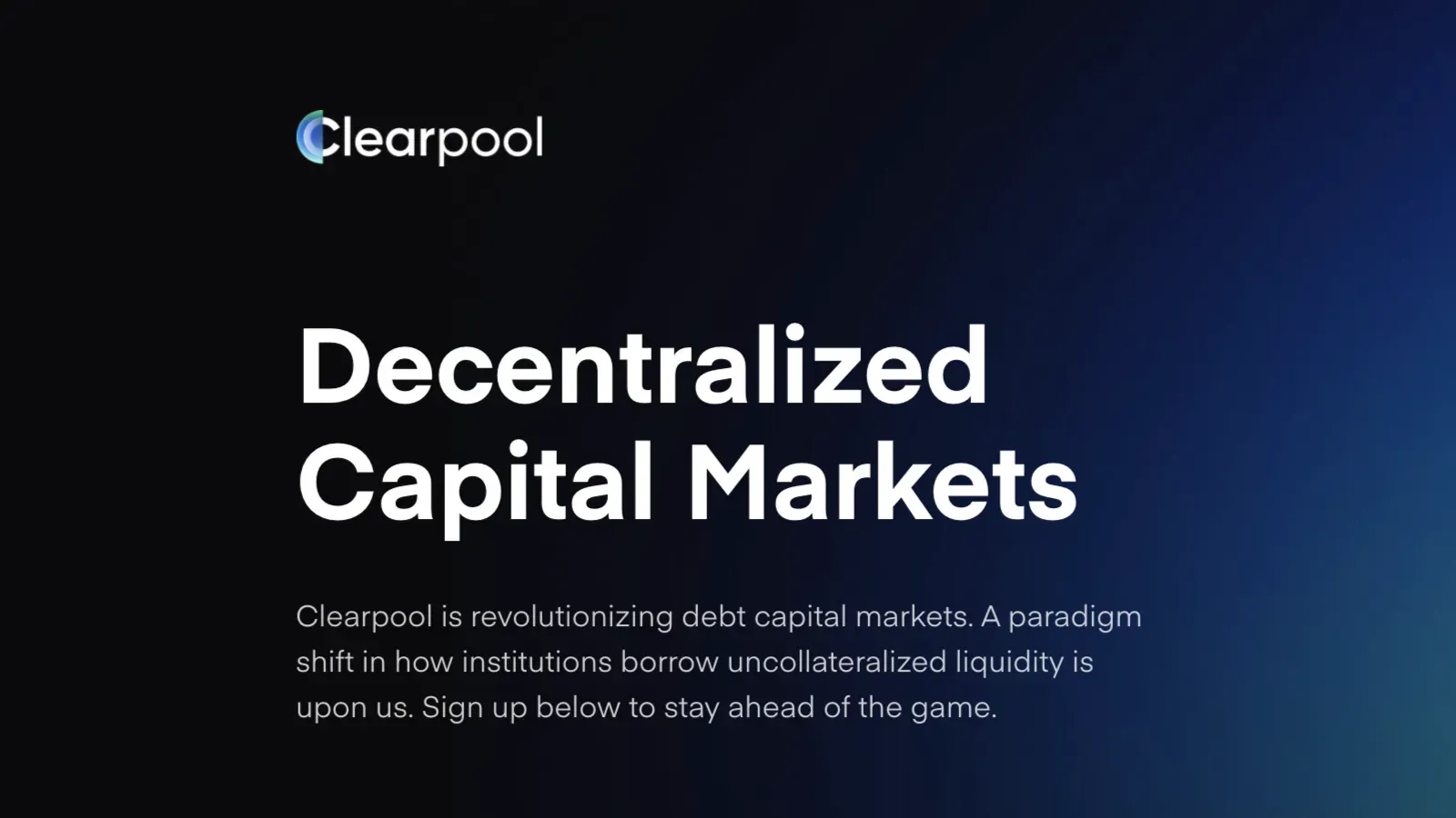 Clearpool (CPOOL) - All information about Clearpool ICO (Token Sale) - ICO  Drops
