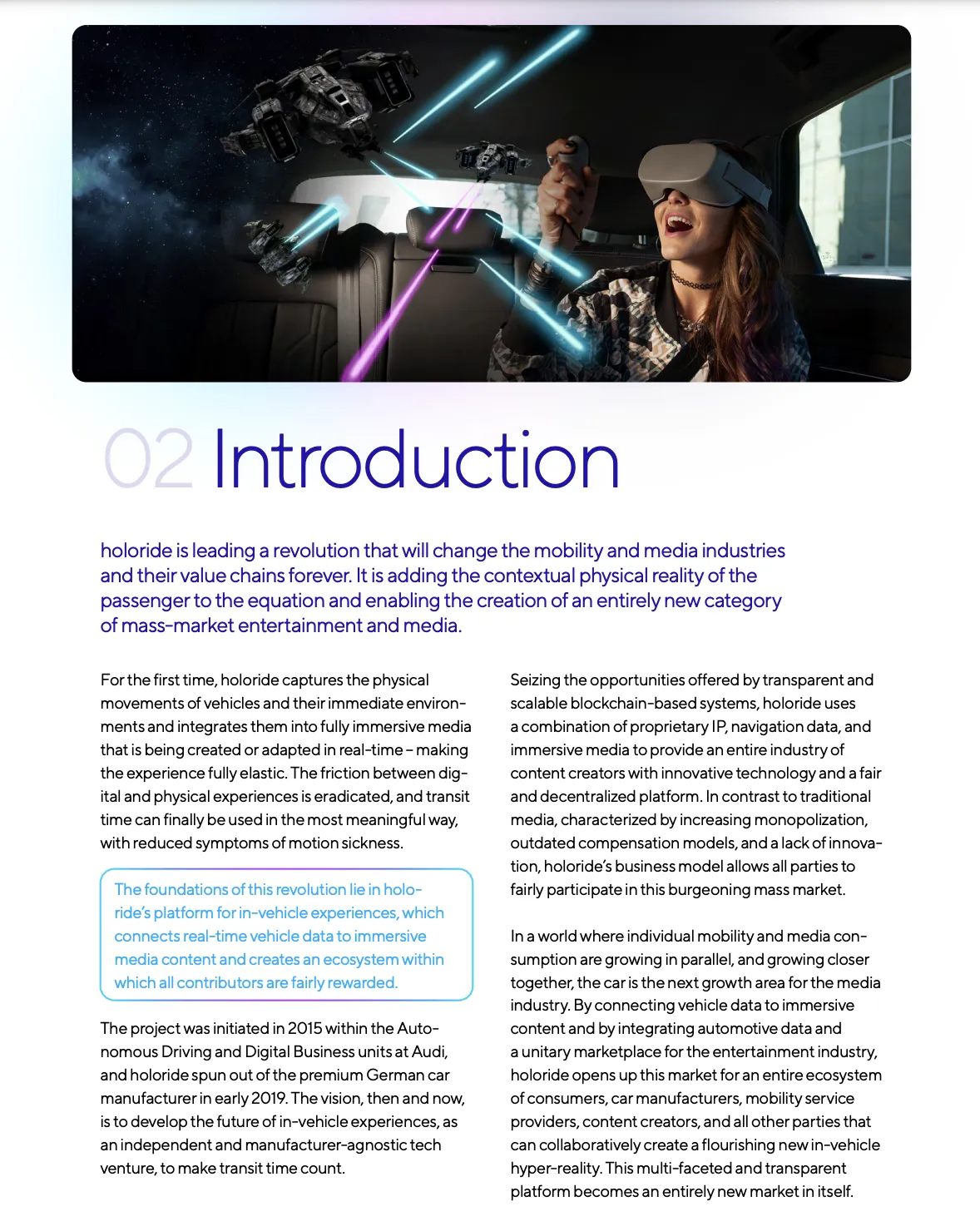 Holoride (RIDE) - All information about Holoride ICO (Token Sale) - ICO  Drops