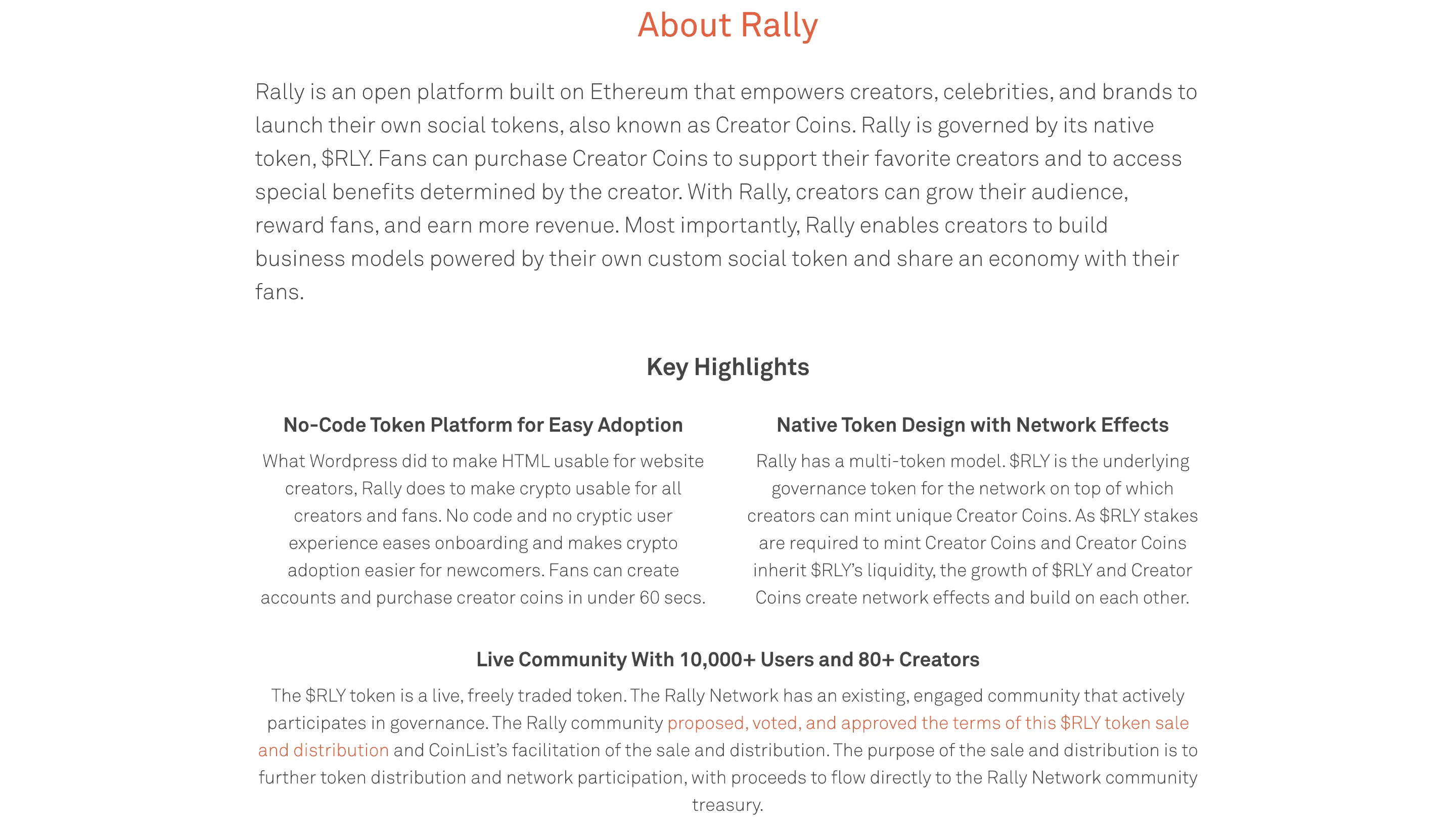 Rally (RLY) - All information about Rally ICO (Token Sale) - ICO Drops