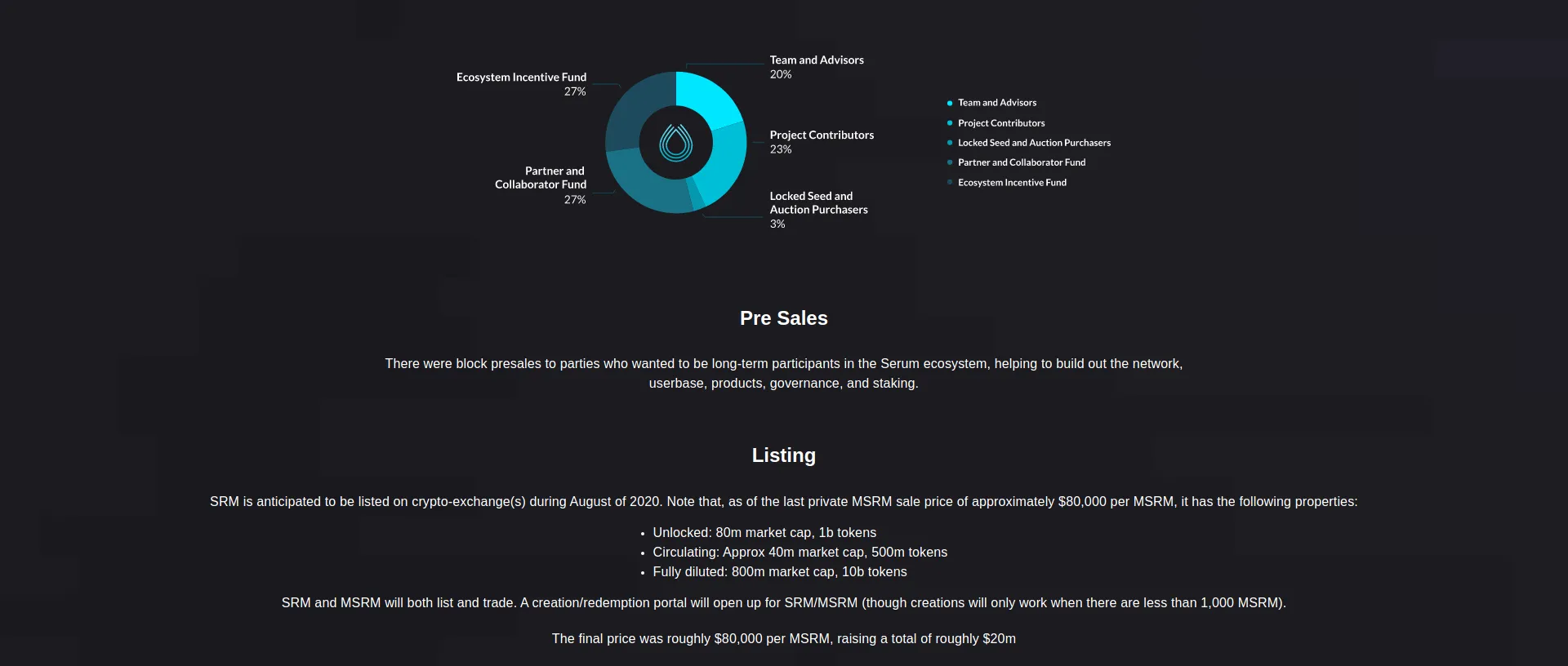 Serum (SRM) - All information about Serum ICO (Token Sale) - ICO Drops