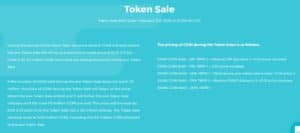 CoinMetro Token sale prices