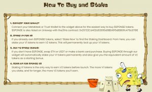 Sponge V2 How To Buy and Stake